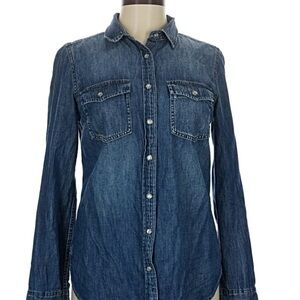 J. Crew Dark Blue Denim Shirt